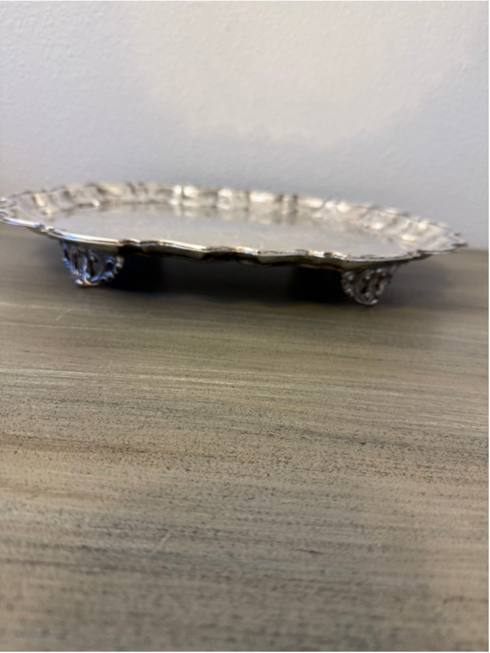 Vtg W. & S. Blackinton Silverplated Footed Serving Tray Ornate Engraved 14.5x11 - Picture 2 of 13